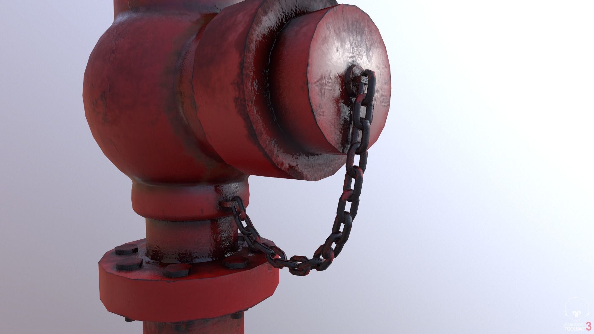 Fire Hydrant Low-poly 3D model_6