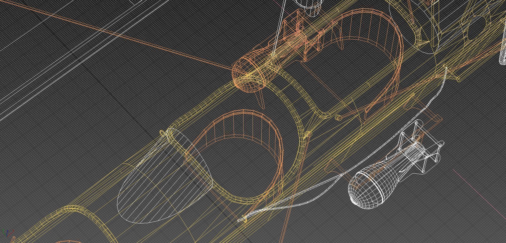 Airship - English Royal Naval Air Service SSZ Zero 1915 - WWI - 3D model_25