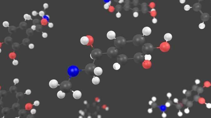Adrenalin Molecule - Model 3D model