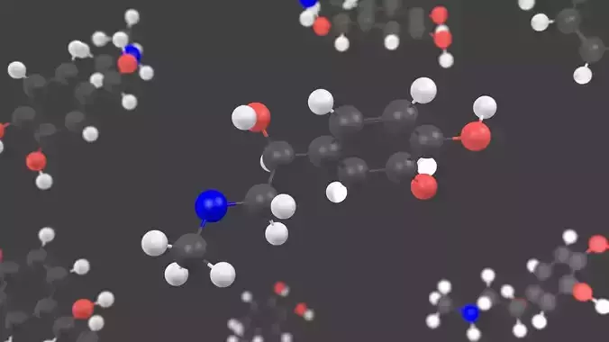Adrenalin Molecule - Model 3D model