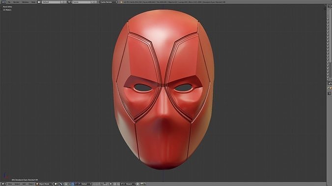 Deadpool Faceshell and Emotional Eyes 3D print model