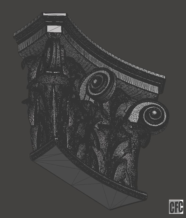Corbel - 3d model for CNC 3D print model_12