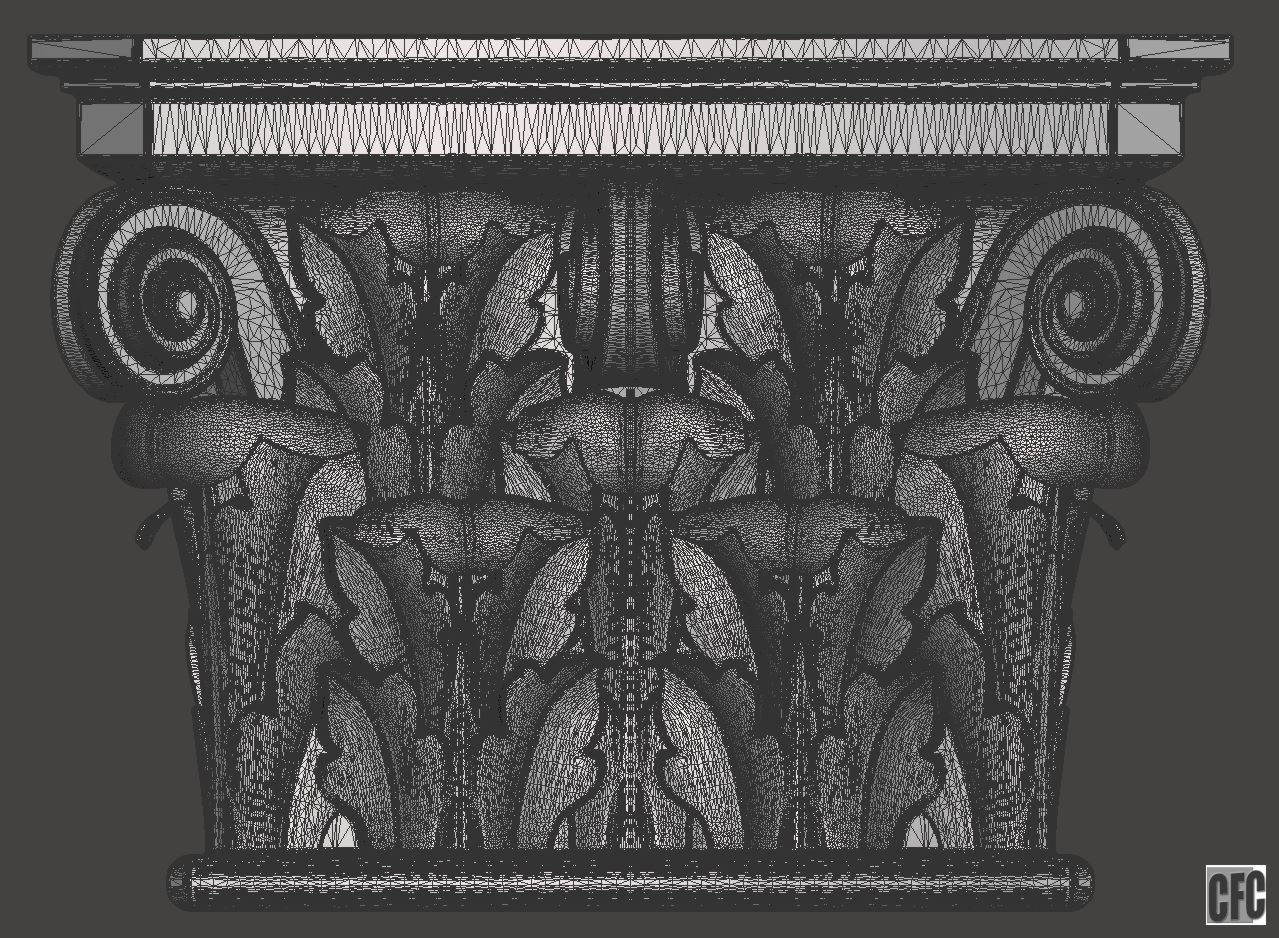 Corbel - 3d model for CNC 3D print model_9