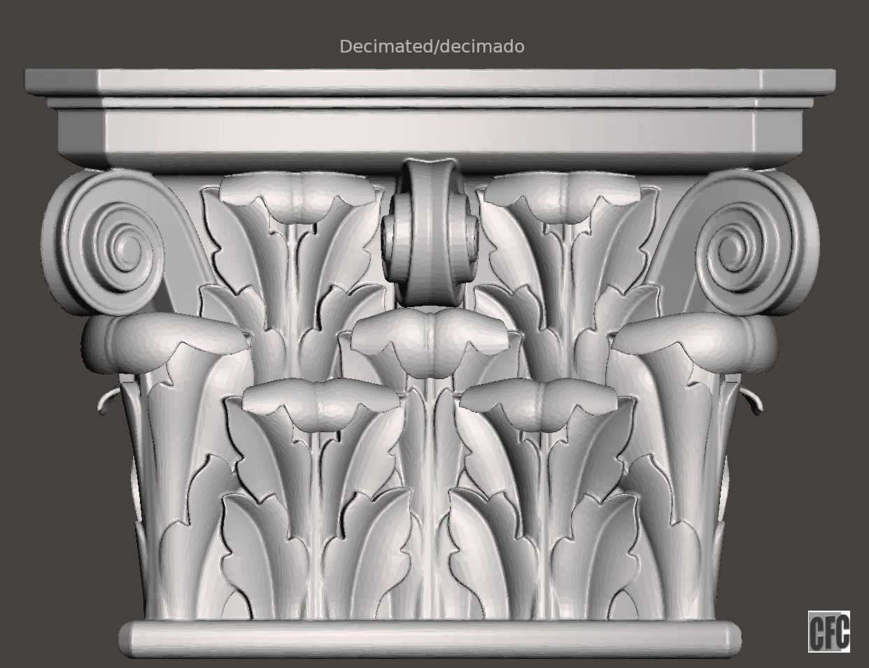 Corbel - 3d model for CNC 3D print model_16