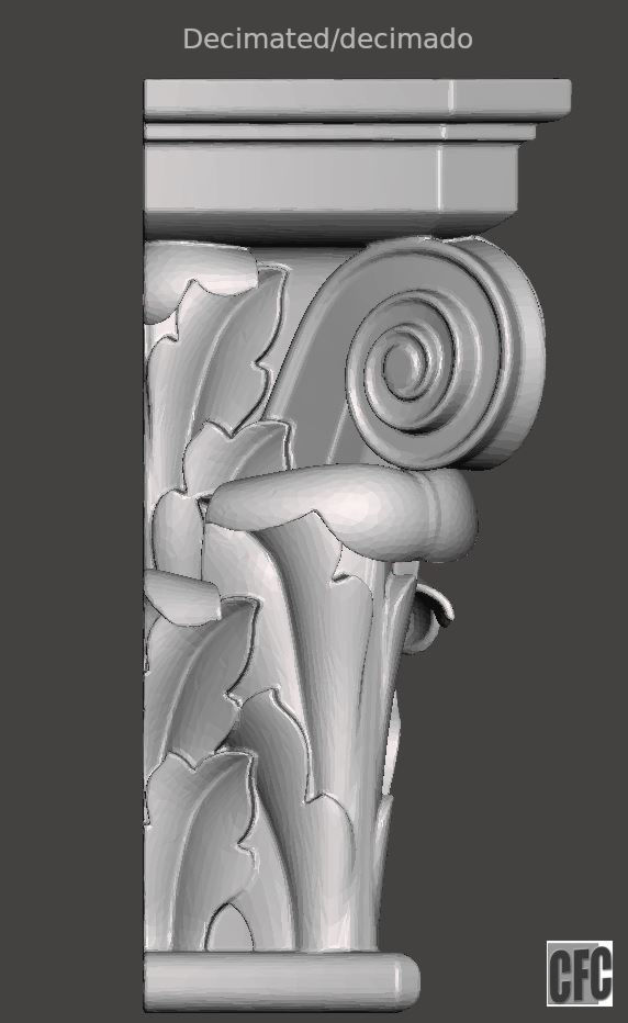 Corbel - 3d model for CNC 3D print model_17