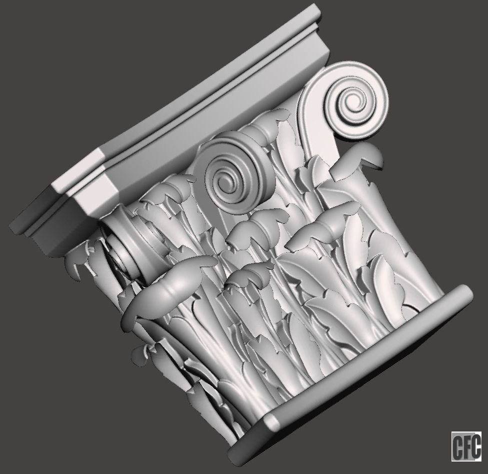 Corbel - 3d model for CNC 3D print model_7