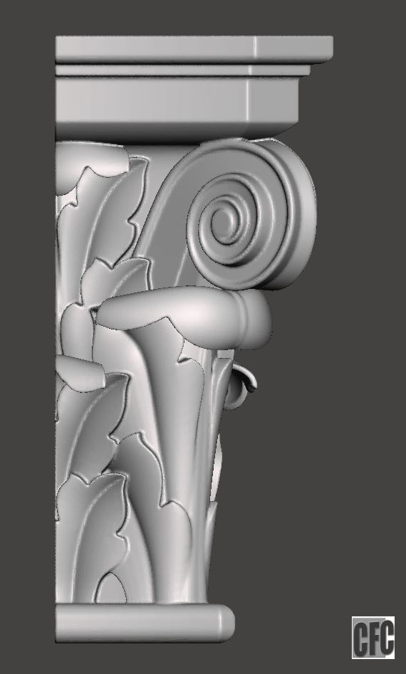 Corbel - 3d model for CNC 3D print model_4