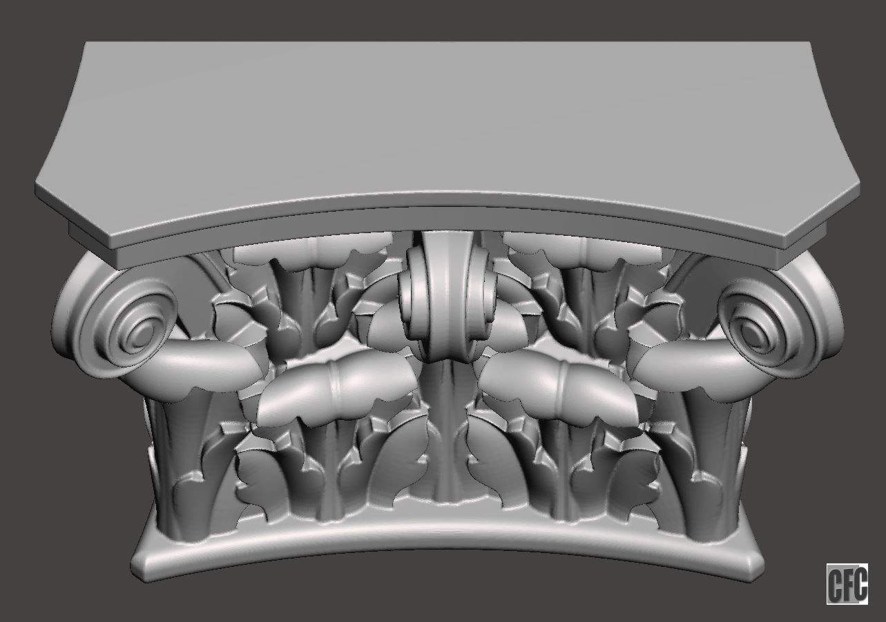 Corbel - 3d model for CNC 3D print model_3
