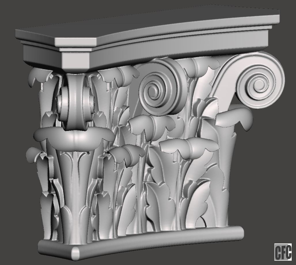Corbel - 3d model for CNC 3D print model_5