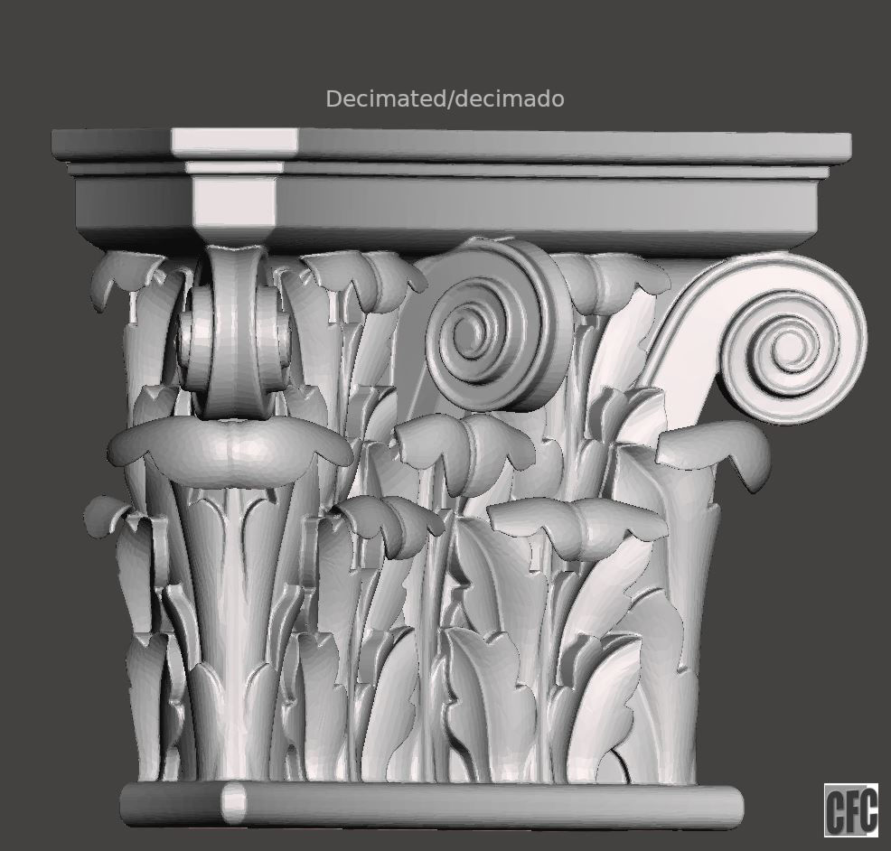 Corbel - 3d model for CNC 3D print model_18