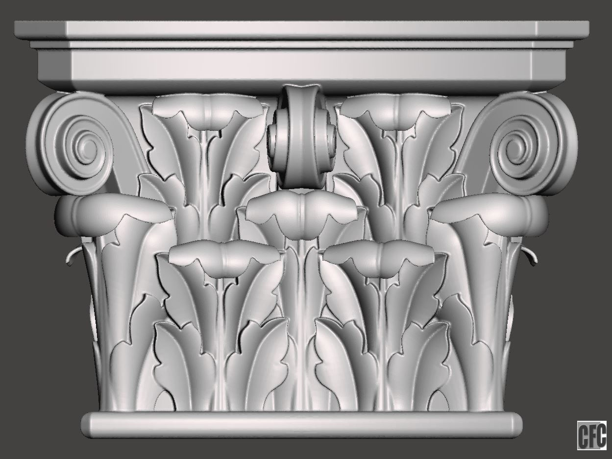 Corbel - 3d model for CNC 3D print model_1