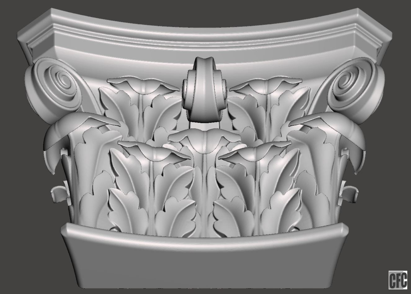 Corbel - 3d model for CNC 3D print model_2