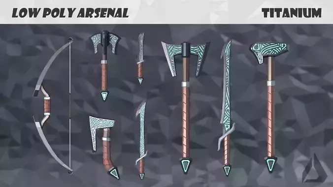 Low Poly Arsenal - Titanium Low-poly 3D model