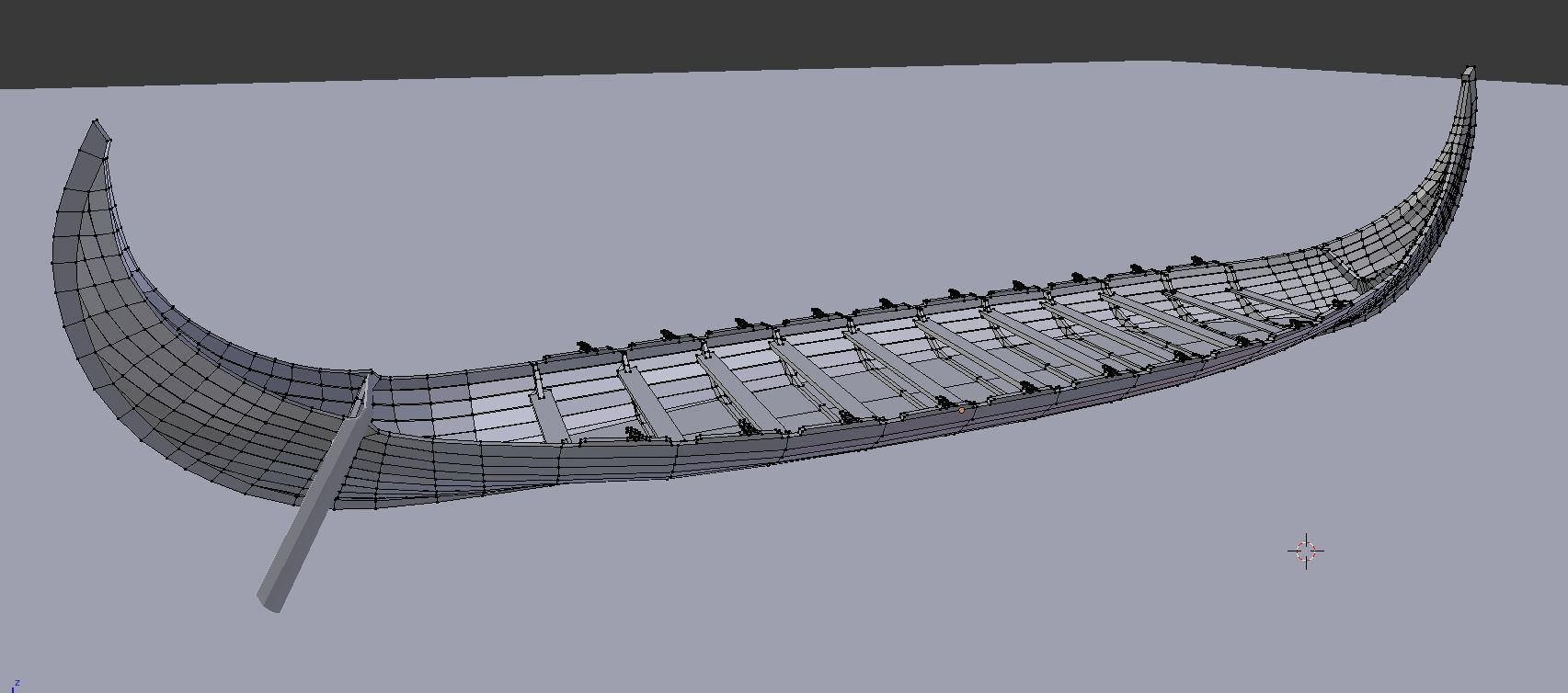 The Kvalsund vikings Ship Low-poly 3D model_9