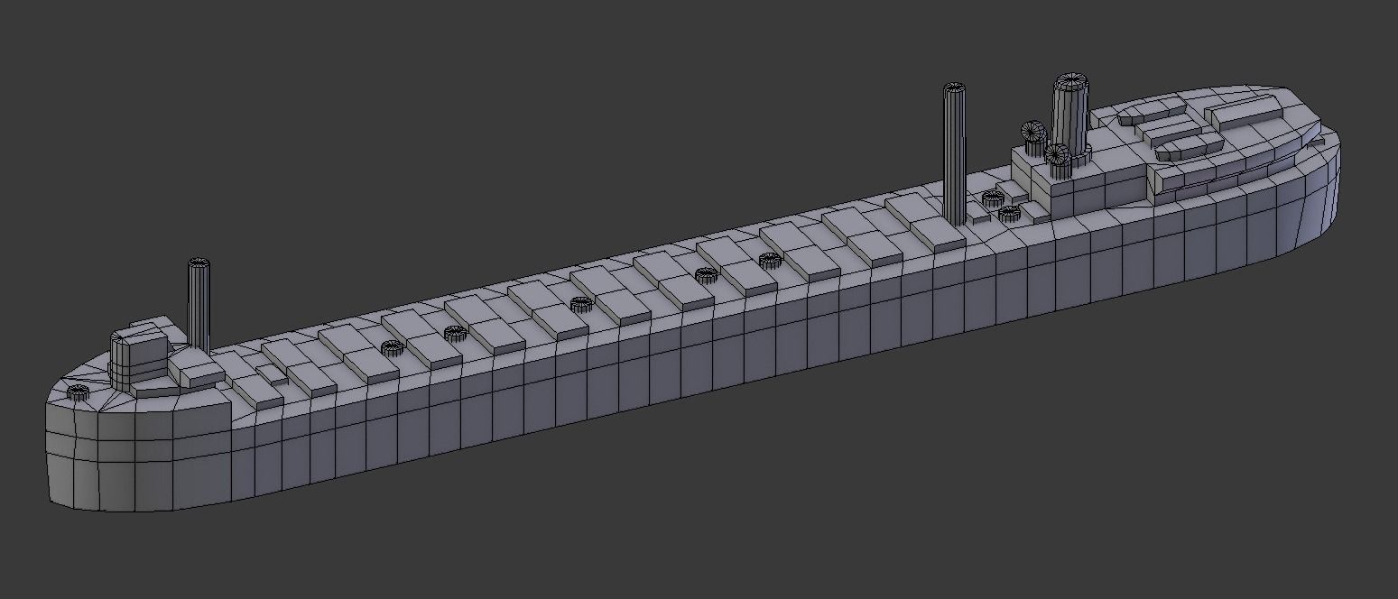 The Great Lakes Freighter 3D model 3D printable | CGTrader