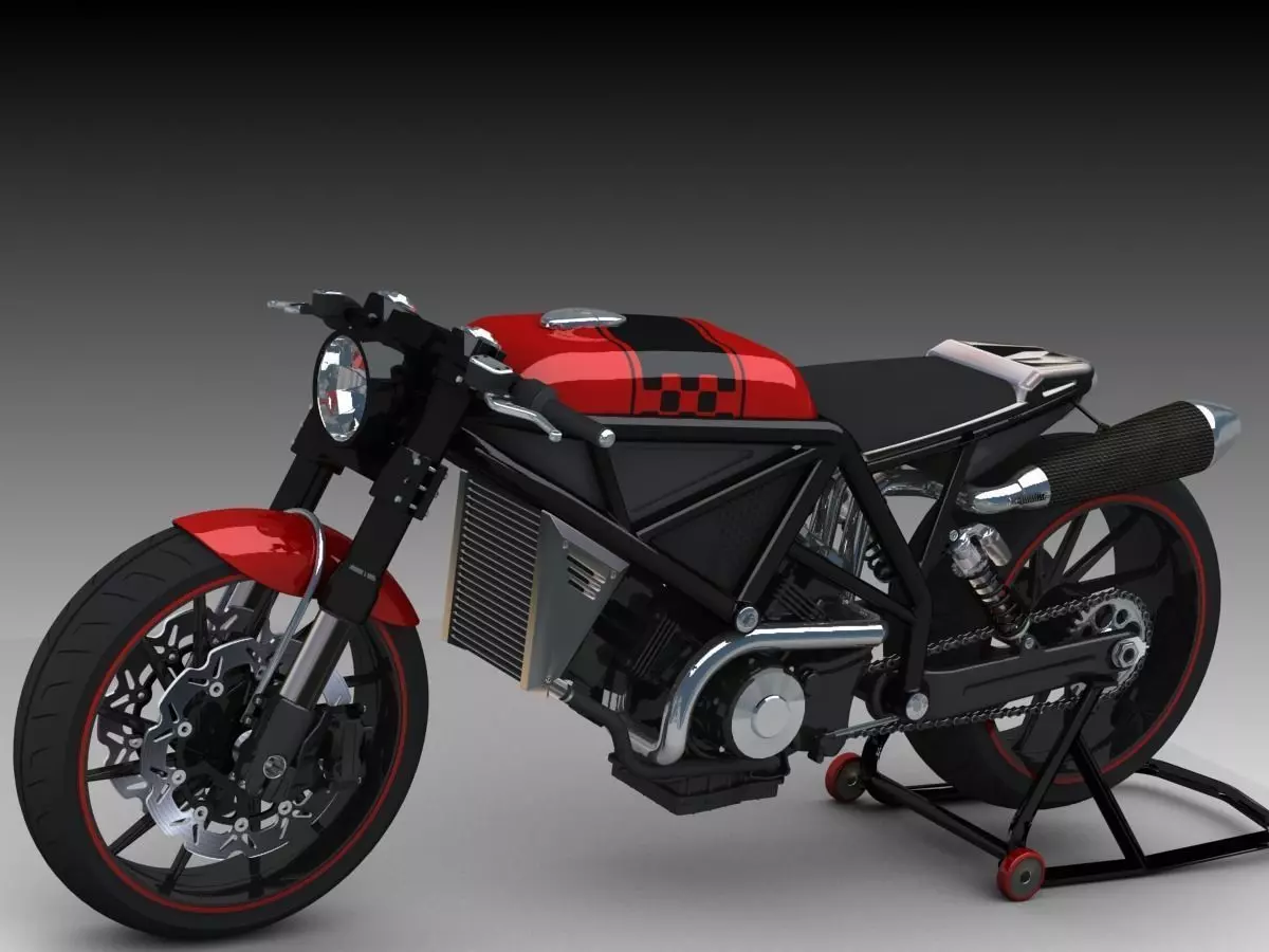 Cafe Racer Concept 3D model_0