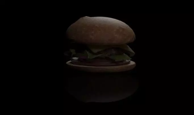 Low Poly Realistic Hamburguer hamburger Low-poly 3D model