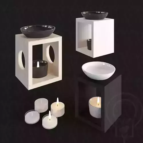 Aroma fragrance Oil Burner Modern Zen 3D model