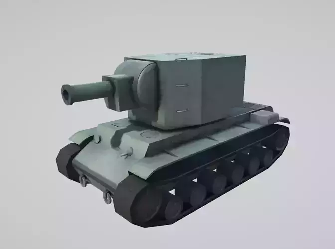KV2 Tank Game Model Free low-poly 3D model