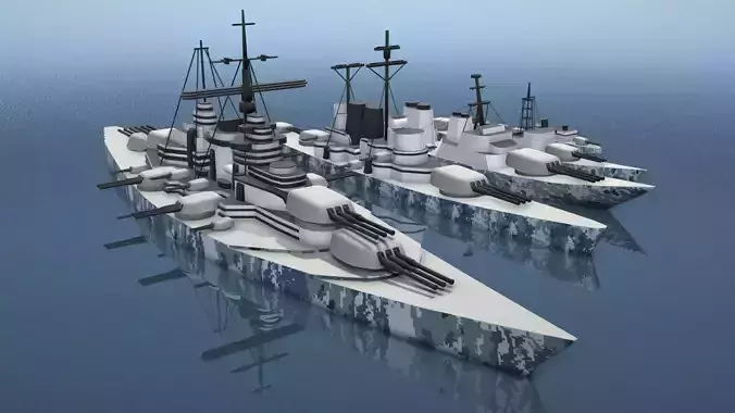 Simple Warships Game Models