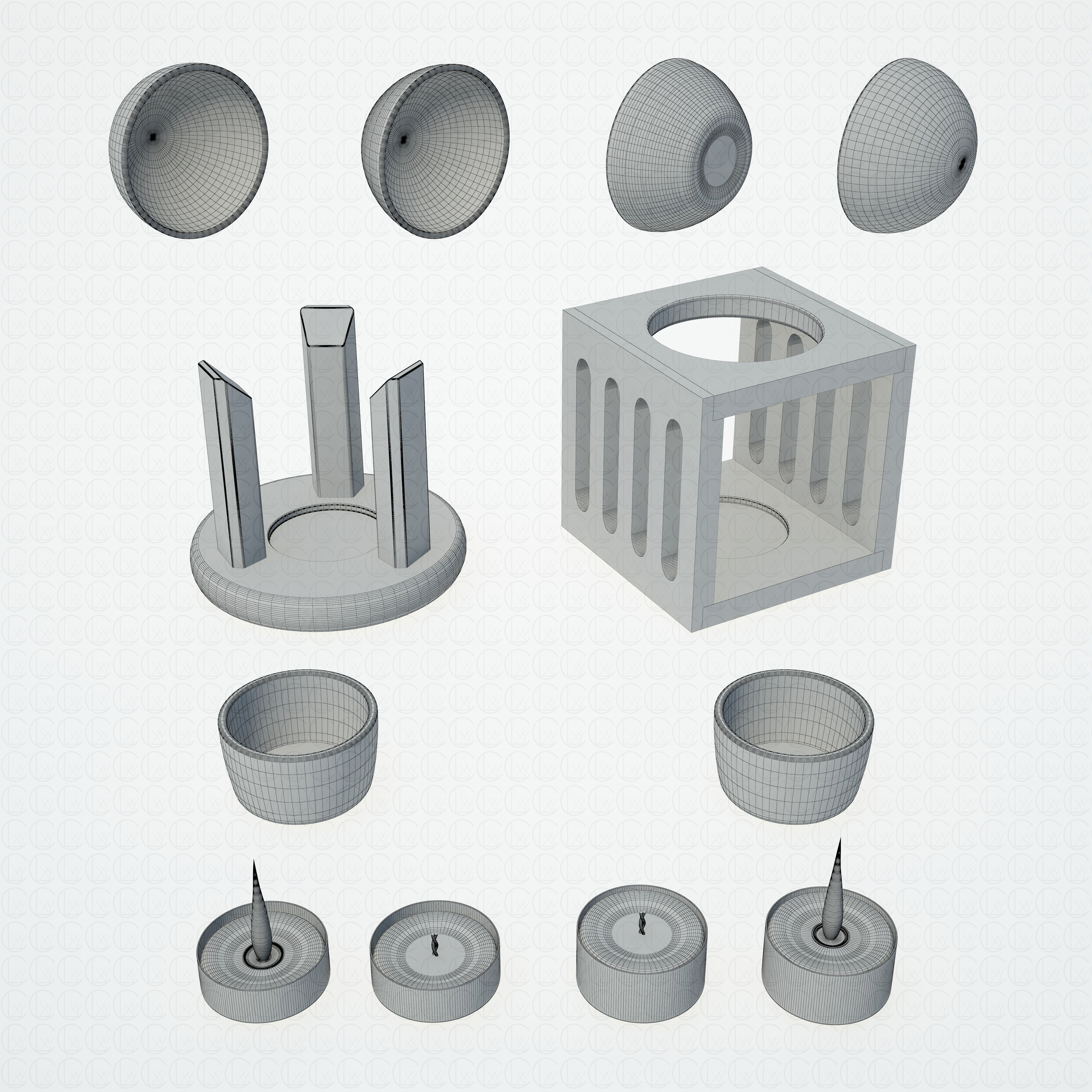 OIL BURNER DIFFUSERS 3D Model Collection_34