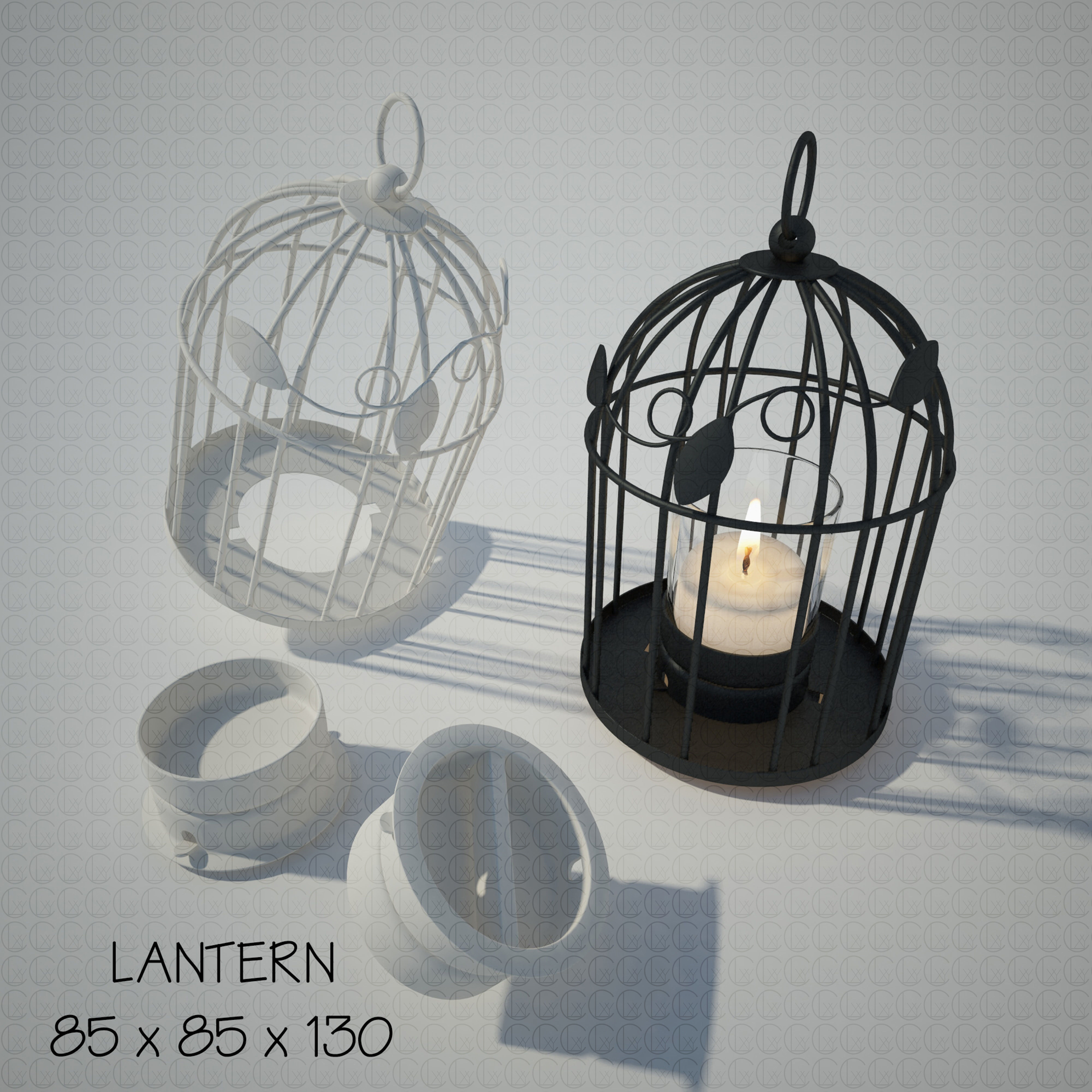 LANTERNS and CANDLE HOLDERS 3D Model Collection_29