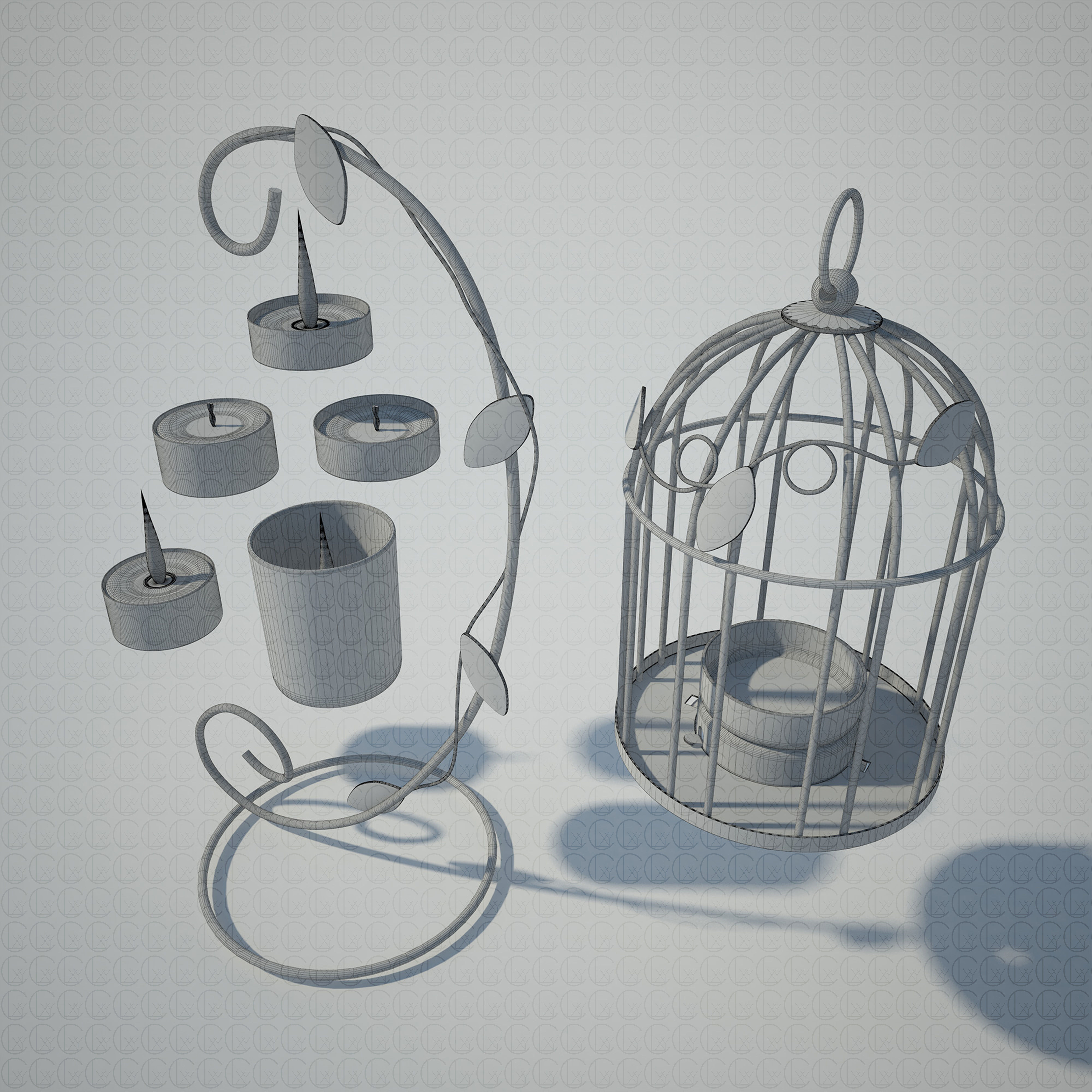 LANTERNS and CANDLE HOLDERS 3D Model Collection_30