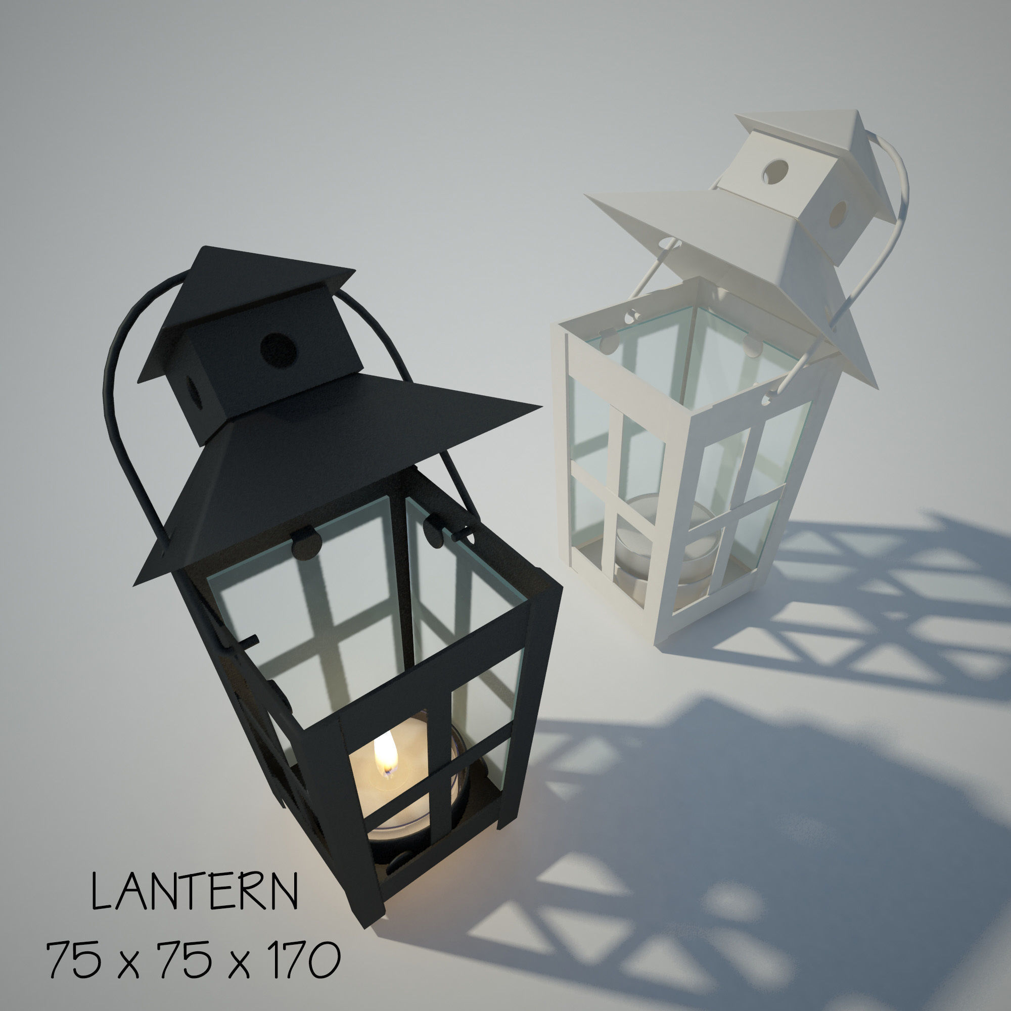 LANTERNS and CANDLE HOLDERS 3D Model Collection_34