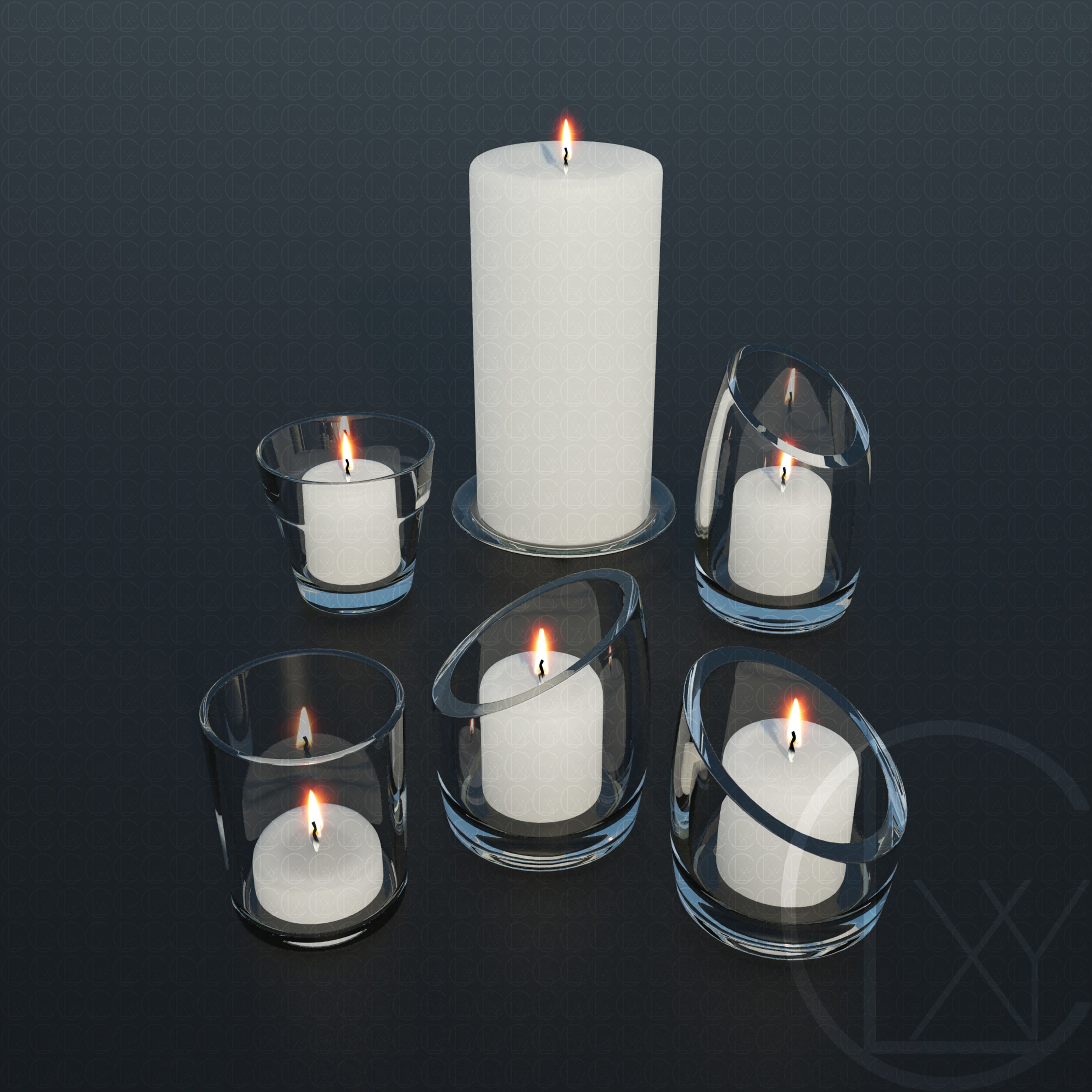 LANTERNS and CANDLE HOLDERS 3D Model Collection_14