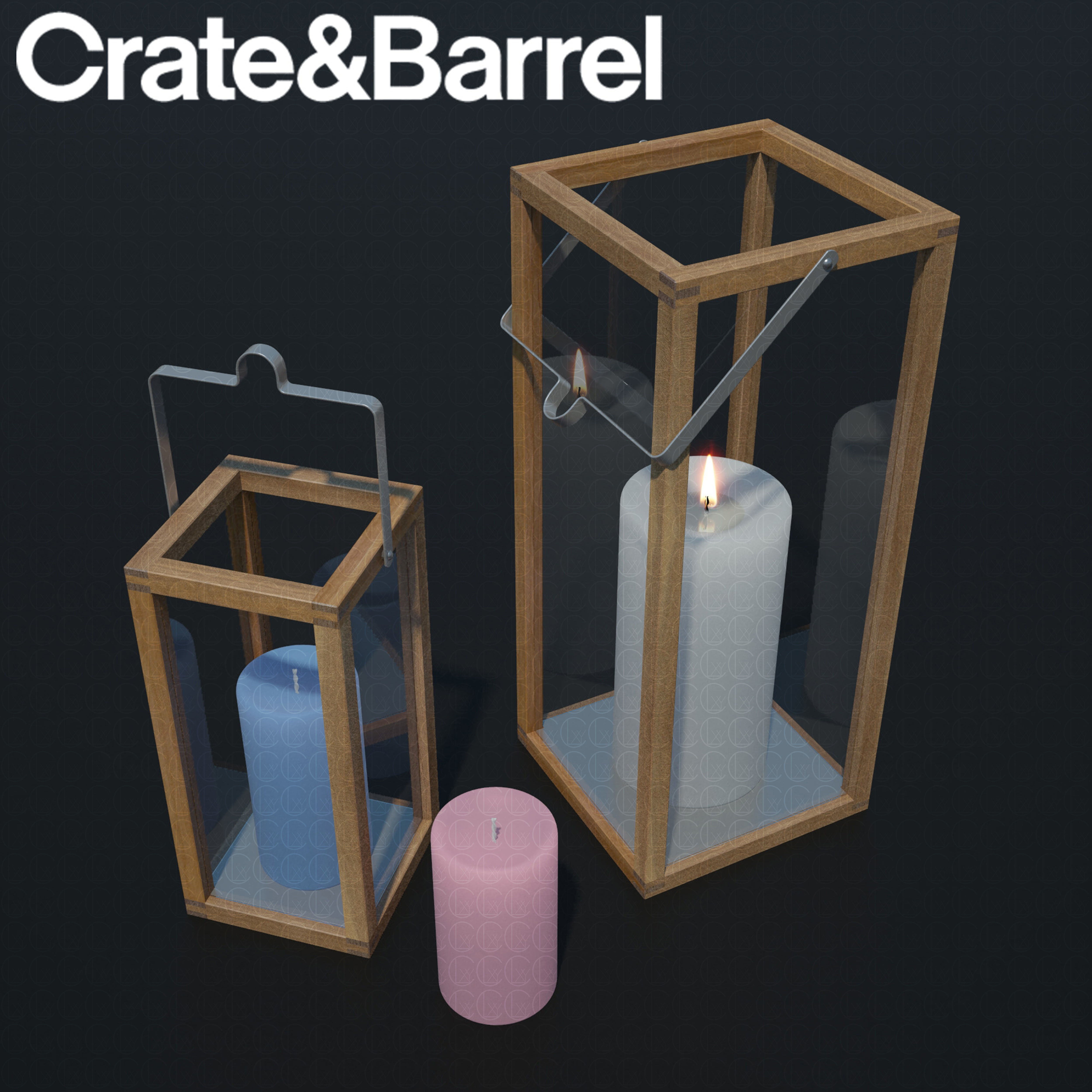 LANTERNS and CANDLE HOLDERS 3D Model Collection_2