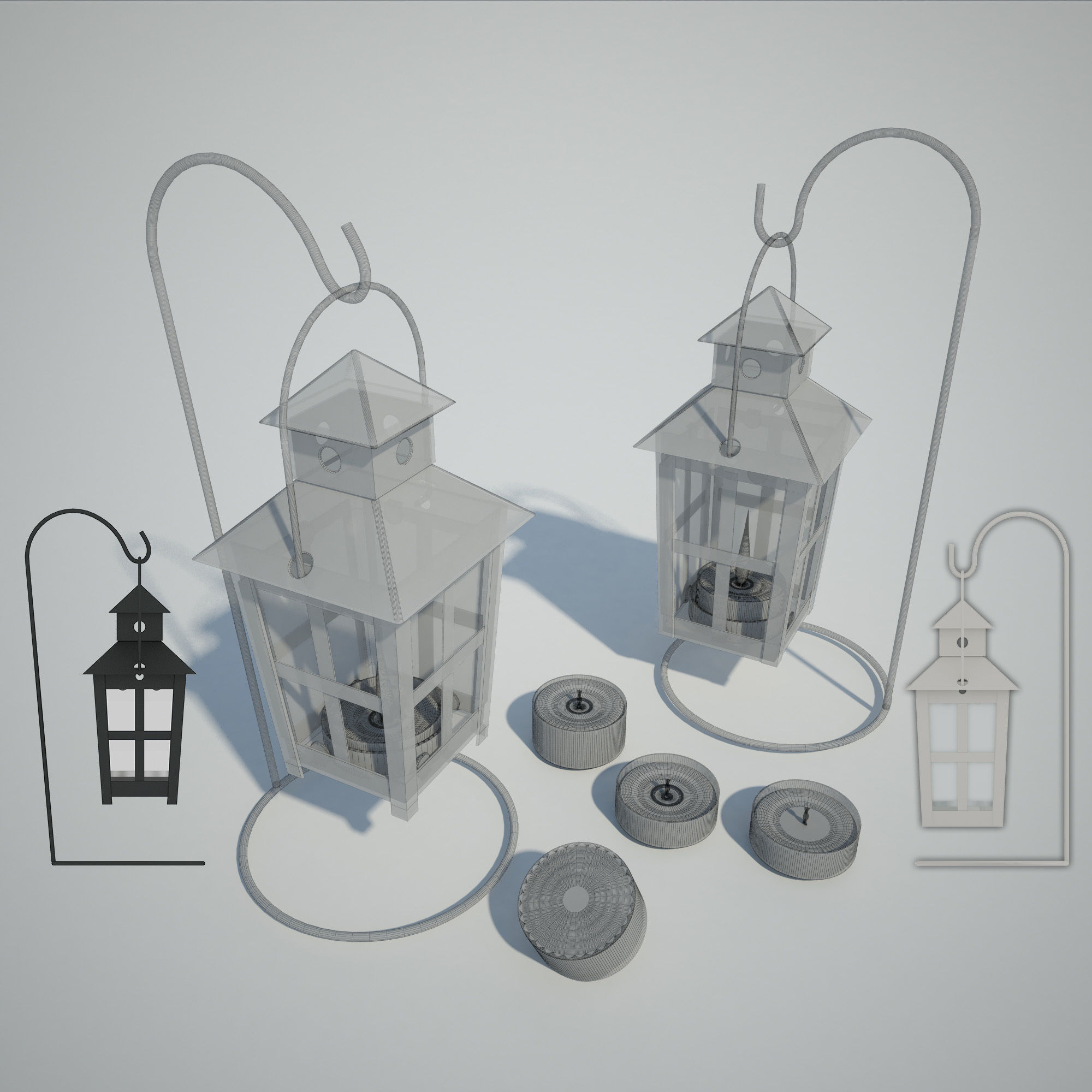 LANTERNS and CANDLE HOLDERS 3D Model Collection_37