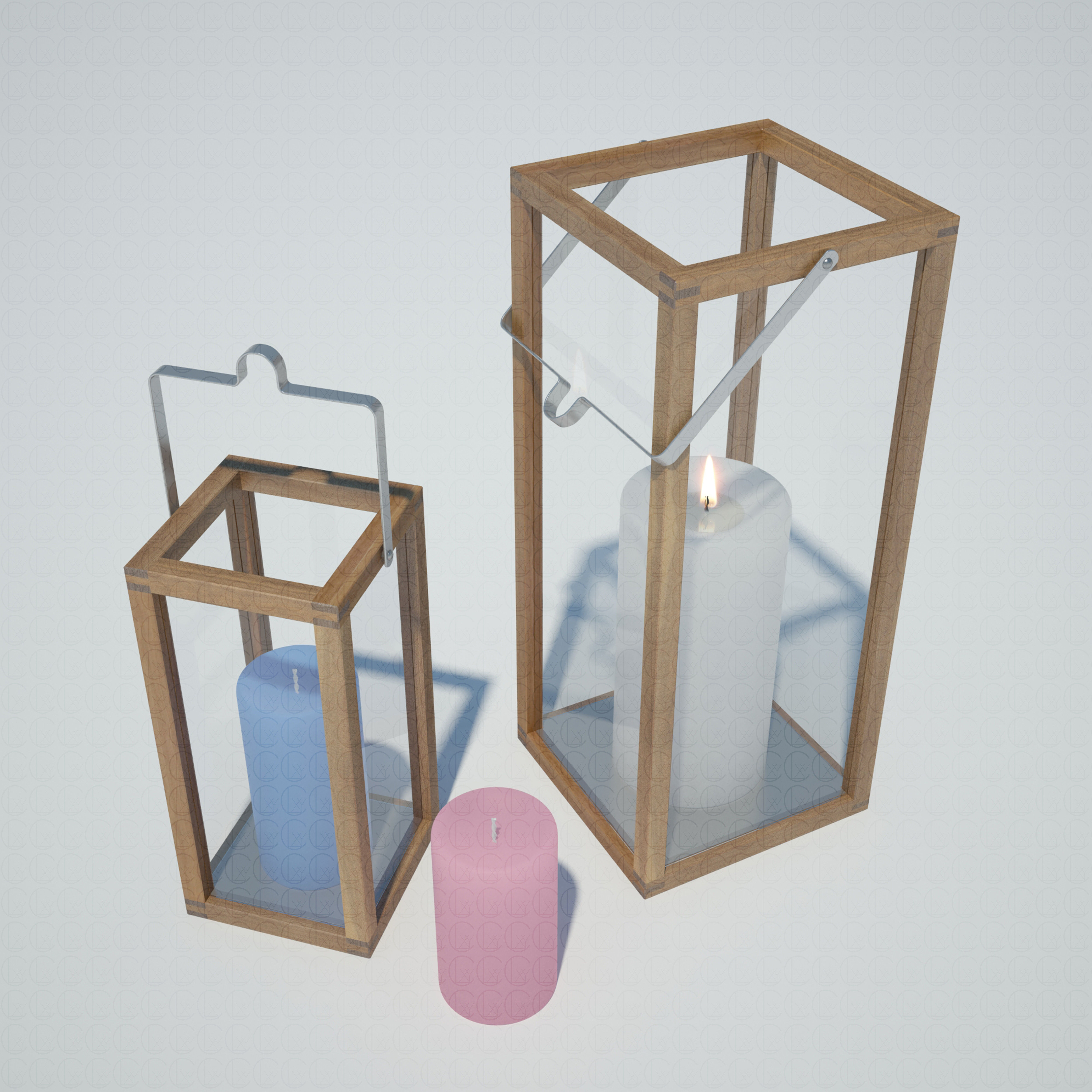 LANTERNS and CANDLE HOLDERS 3D Model Collection_1