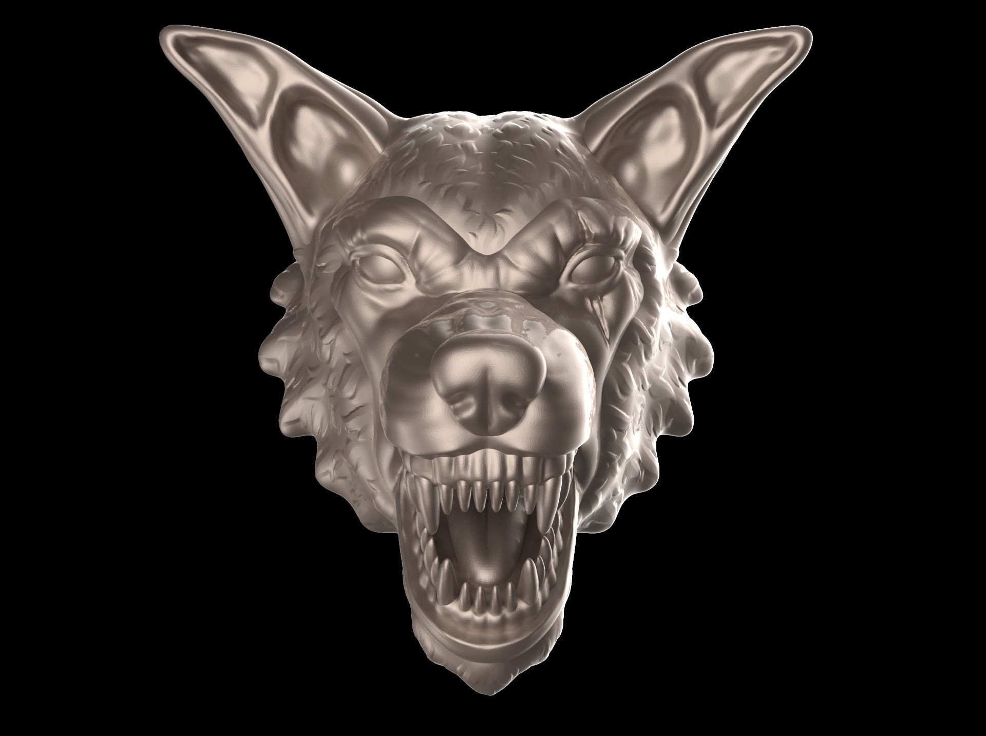 Werewolf statue Free 3D print model_10