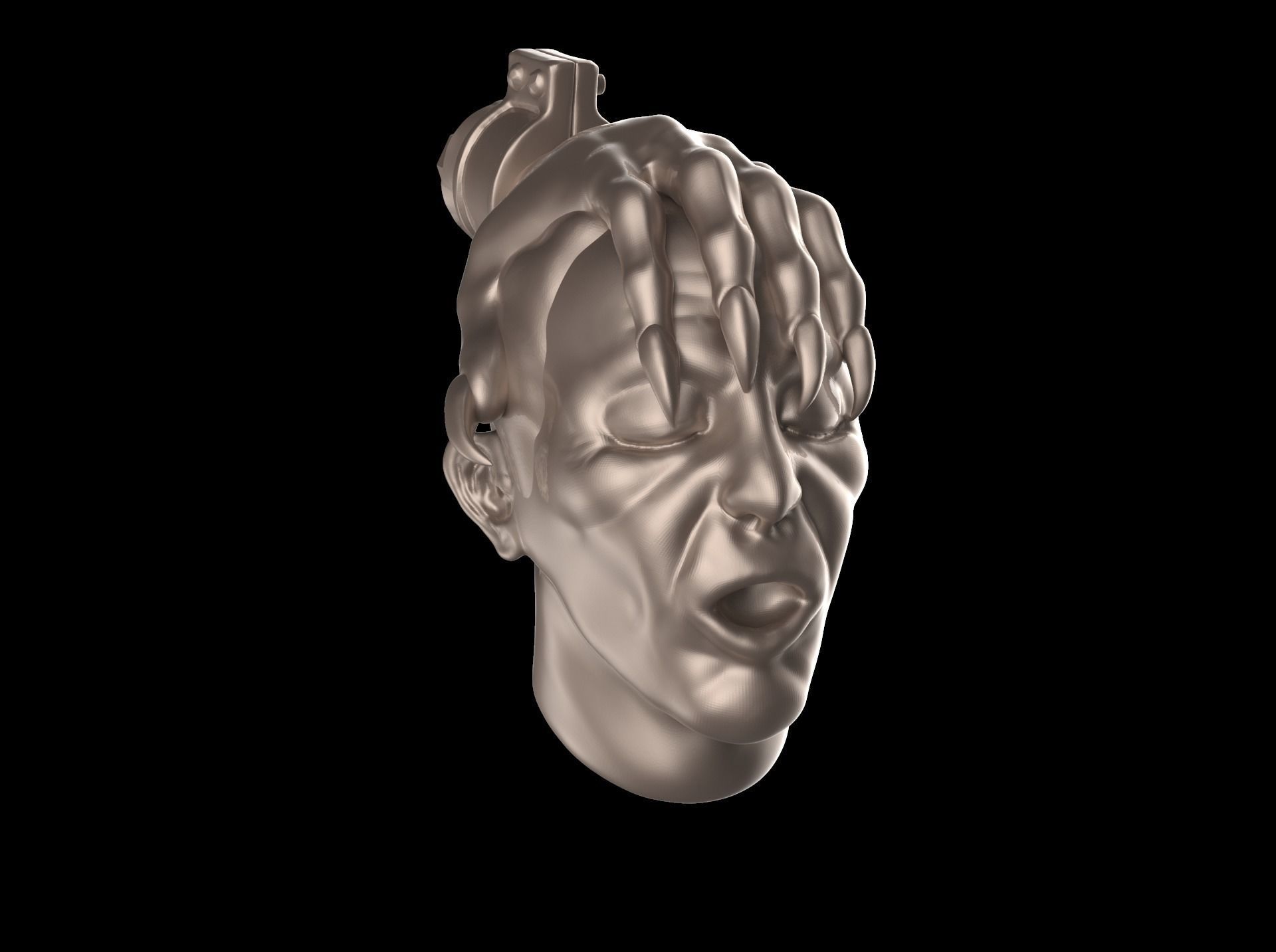 Werewolf statue Free 3D print model_9