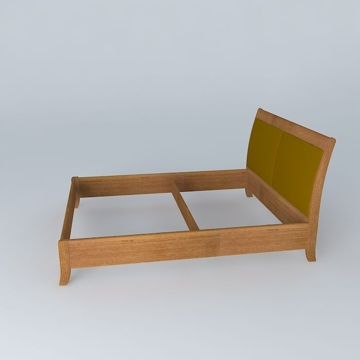 Bed Frame Free 3D model_2