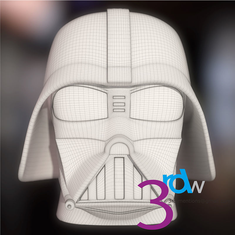 3D Print Darth Vader  Low-poly 3D model_4