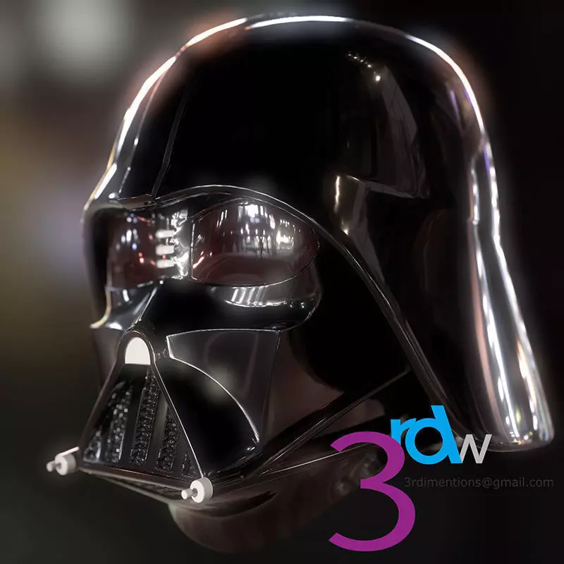 3D Print Darth Vader  Low-poly 3D model_0