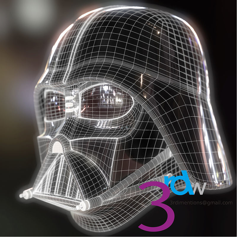 3D Print Darth Vader  Low-poly 3D model_2