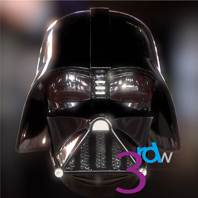 3D Print Darth Vader  Low-poly 3D model_1