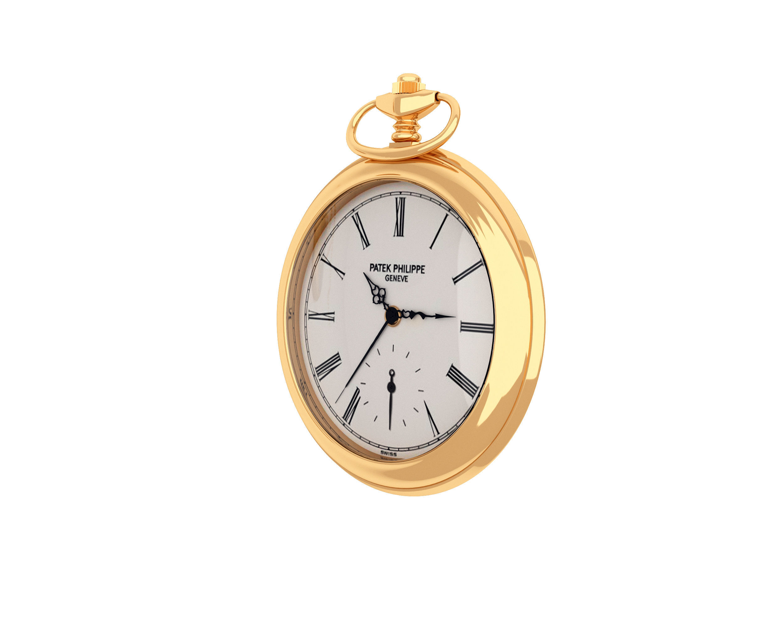 Pocket watch 3D model_4