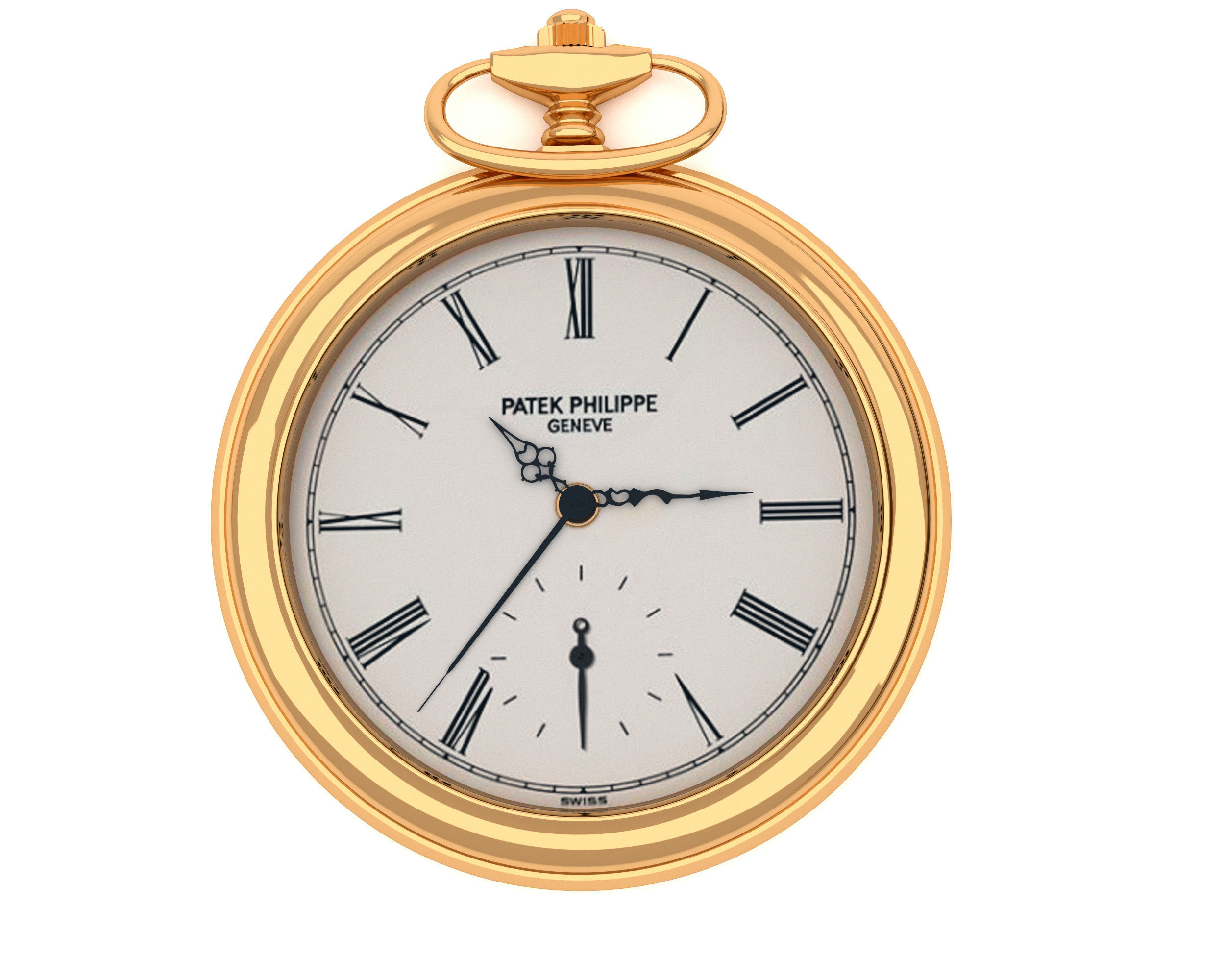 Pocket watch 3D model_2