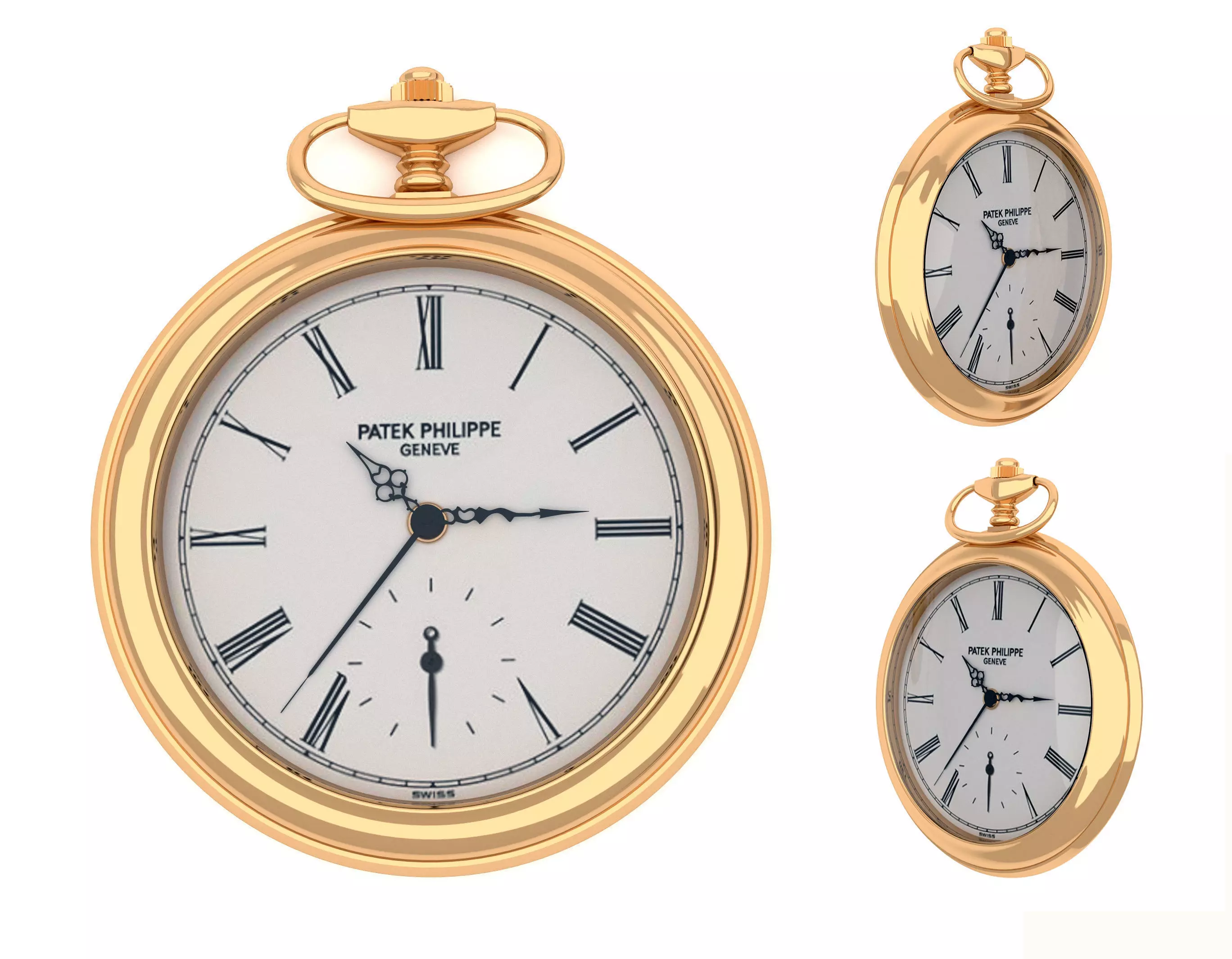 Pocket watch 3D model_0