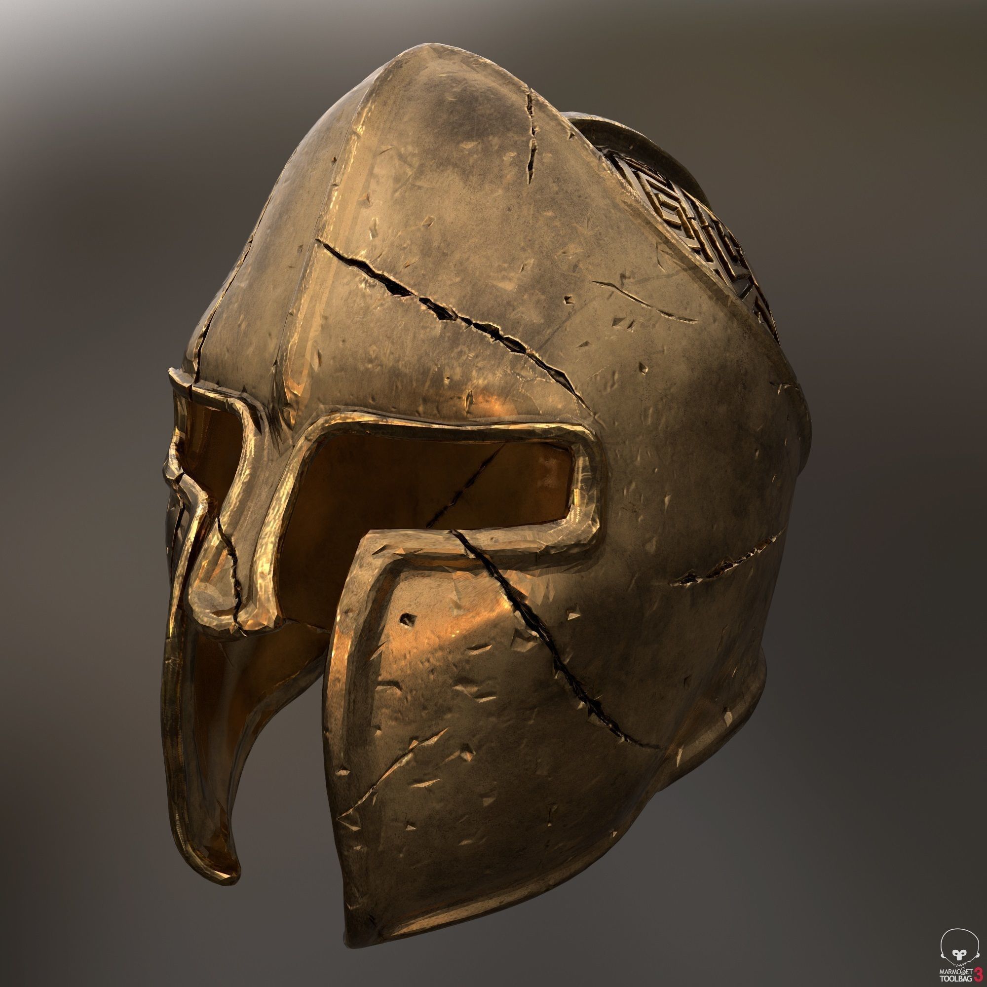set of armor greek warrior 3D model_9
