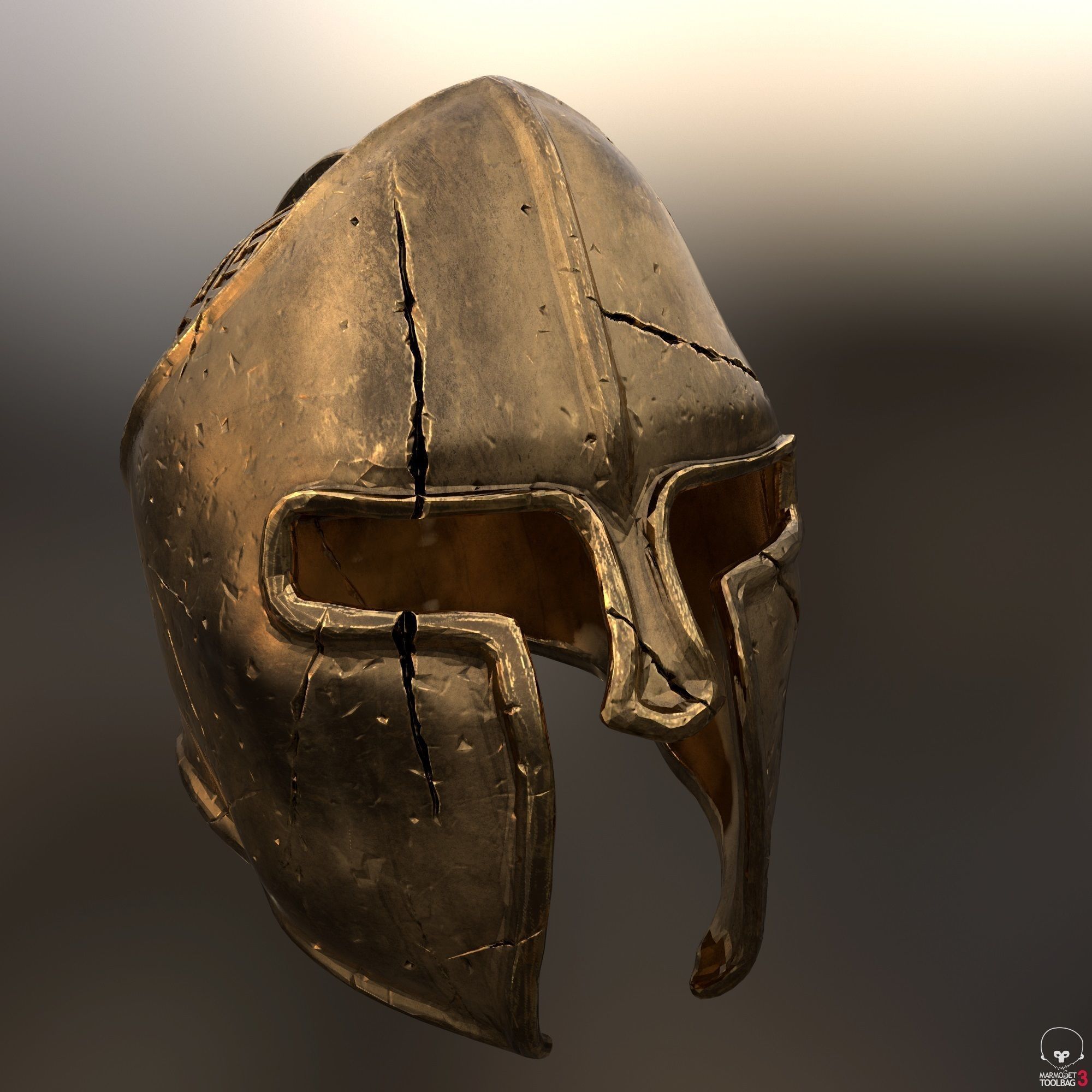 set of armor greek warrior 3D model_7
