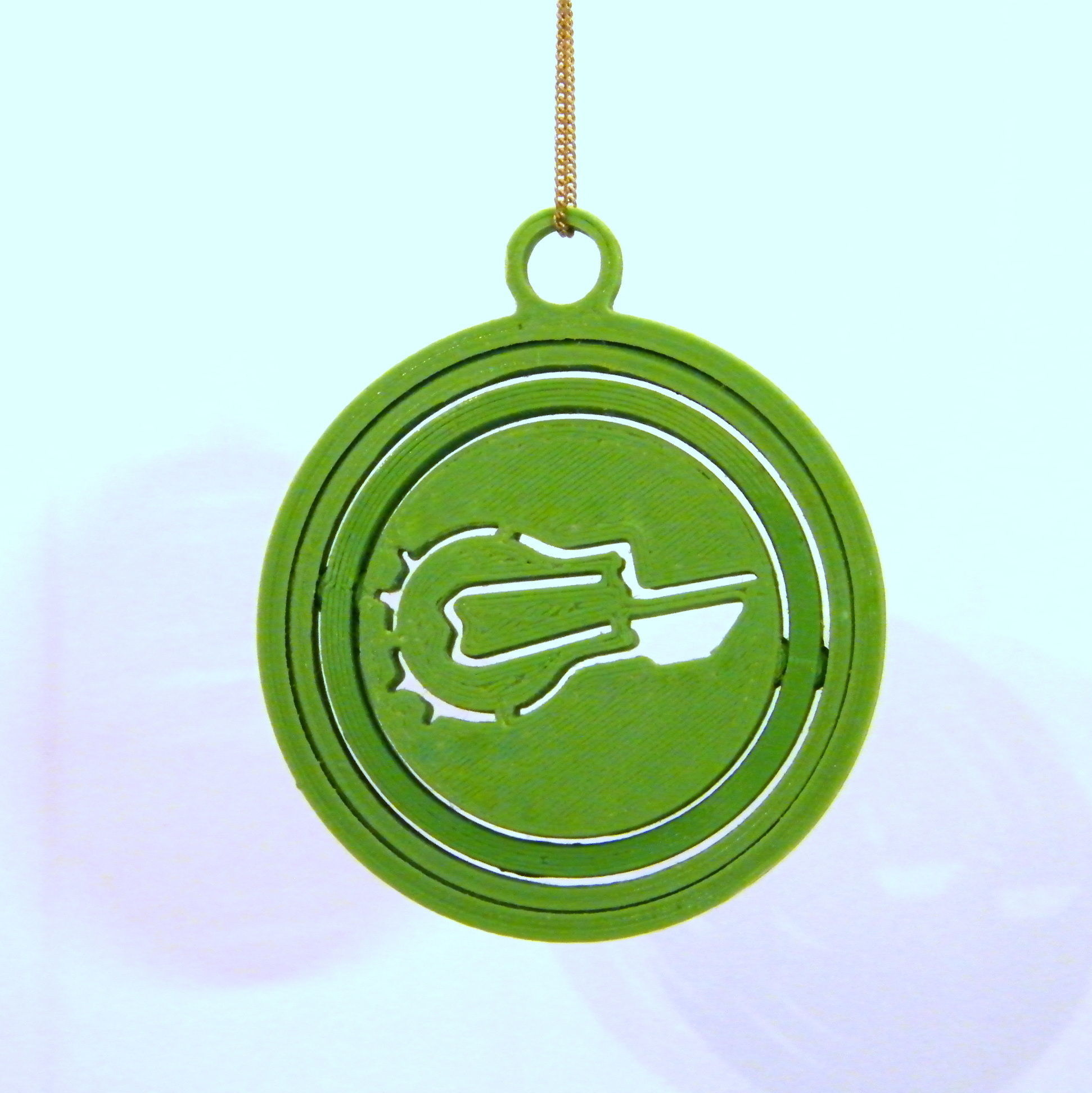 ROTARY ARMILLARY KEYCHAIN 3D print model_4