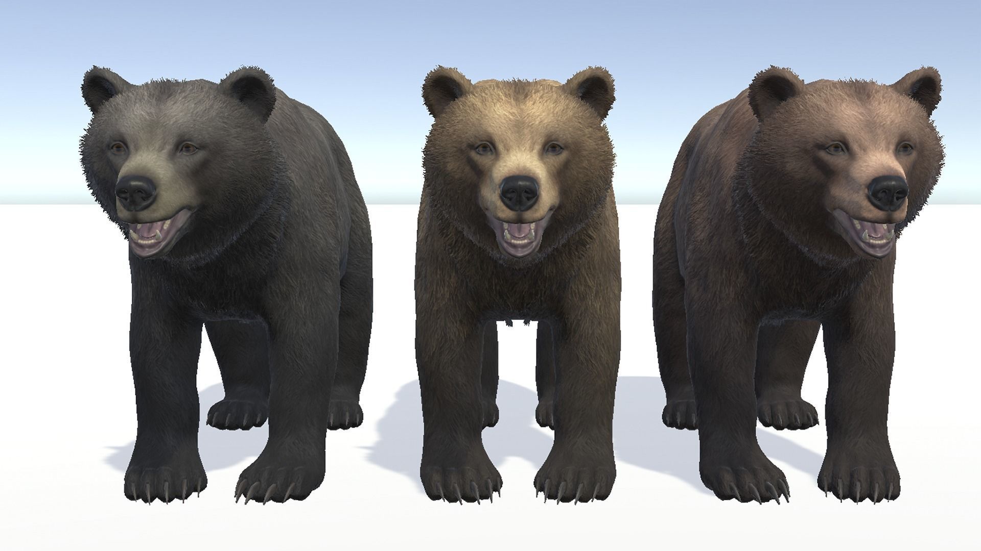 BEAR - FEMALE Low-poly 3D model_6