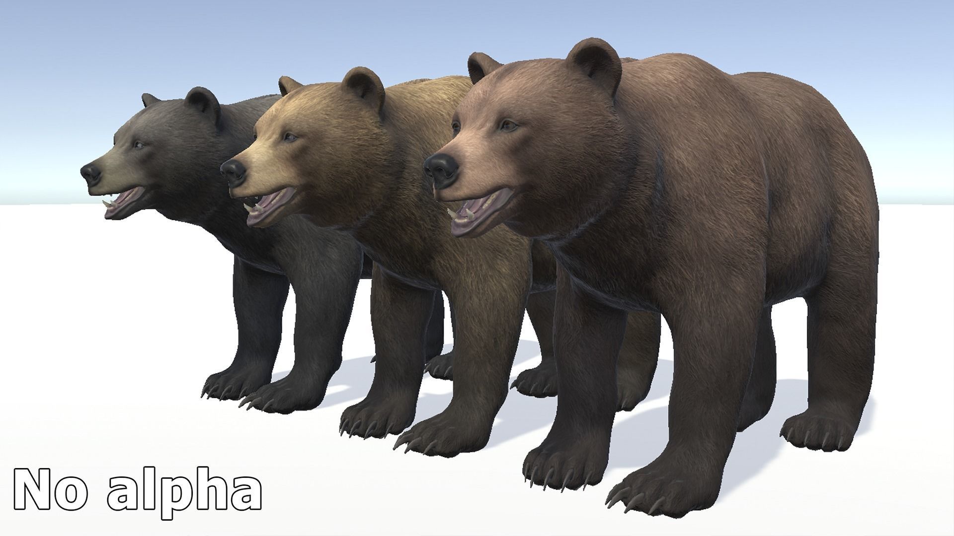 BEAR - FEMALE Low-poly 3D model_11