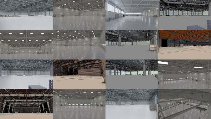 TOP 3 - Industrial Interiors - Bestsellers 2019 3D Model Collection