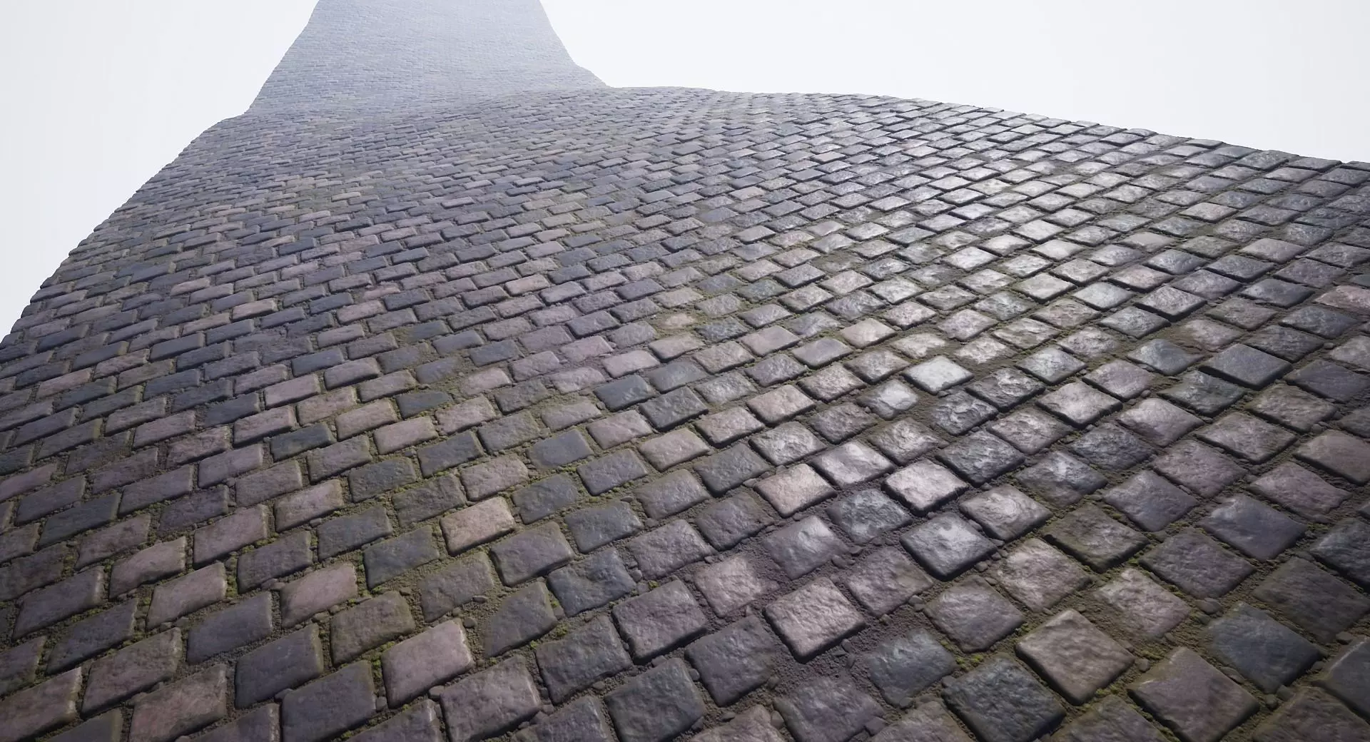Procedural cobblestone material Low-poly 3D model_0