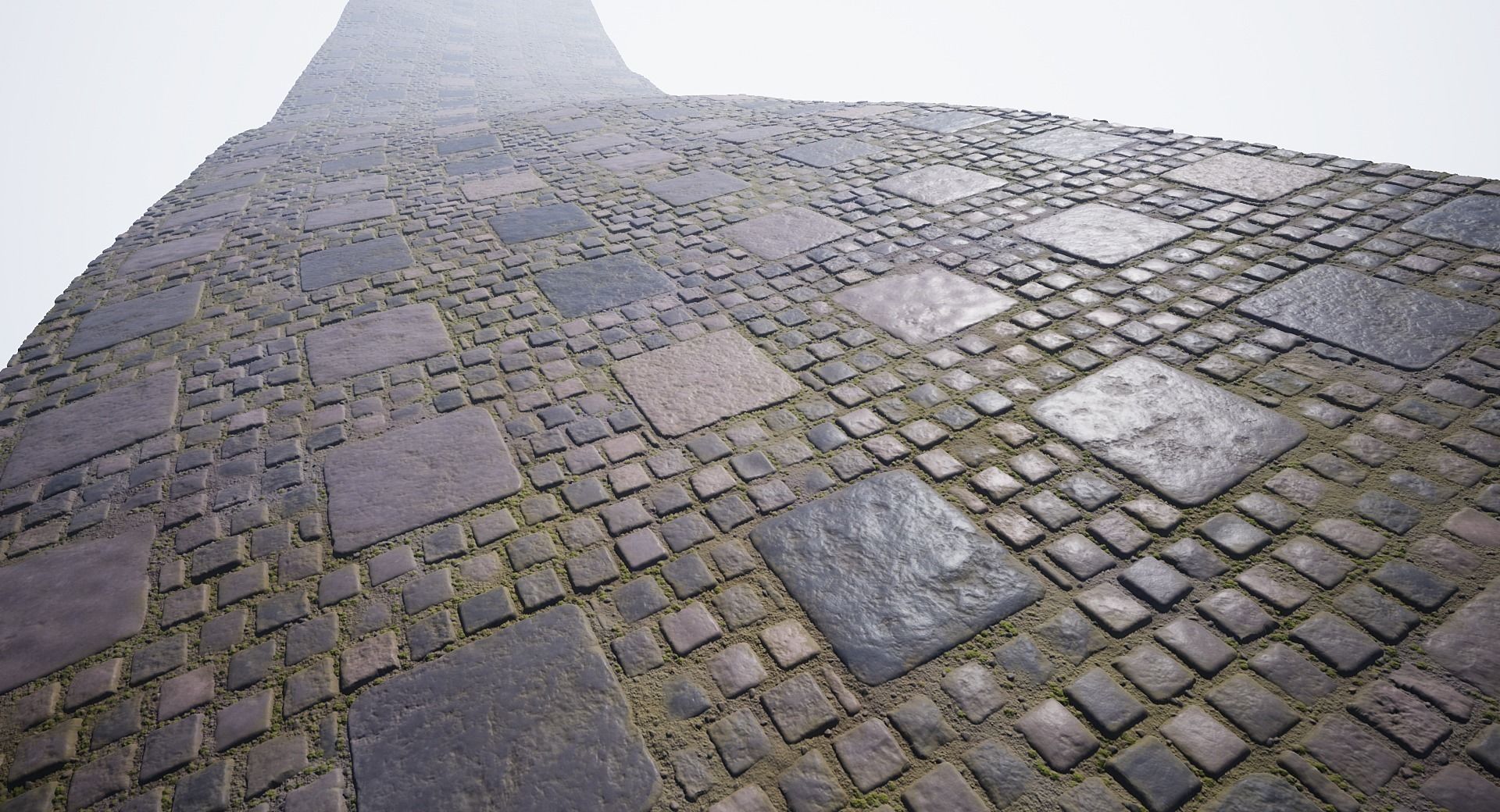 Procedural cobblestone material Low-poly 3D model_11